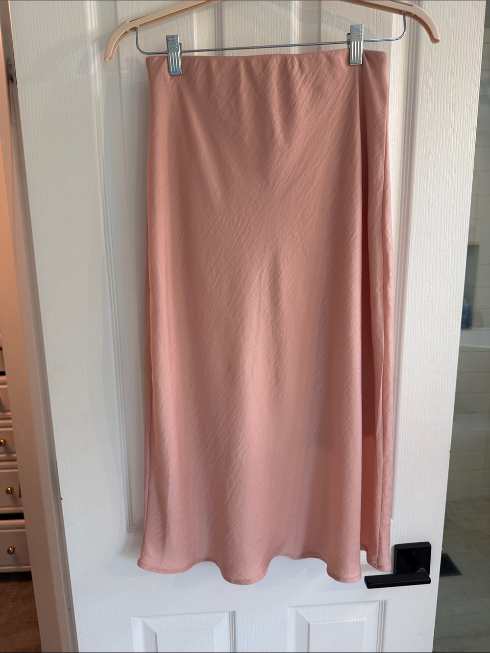 a new day Rose Blush Midi Skirt